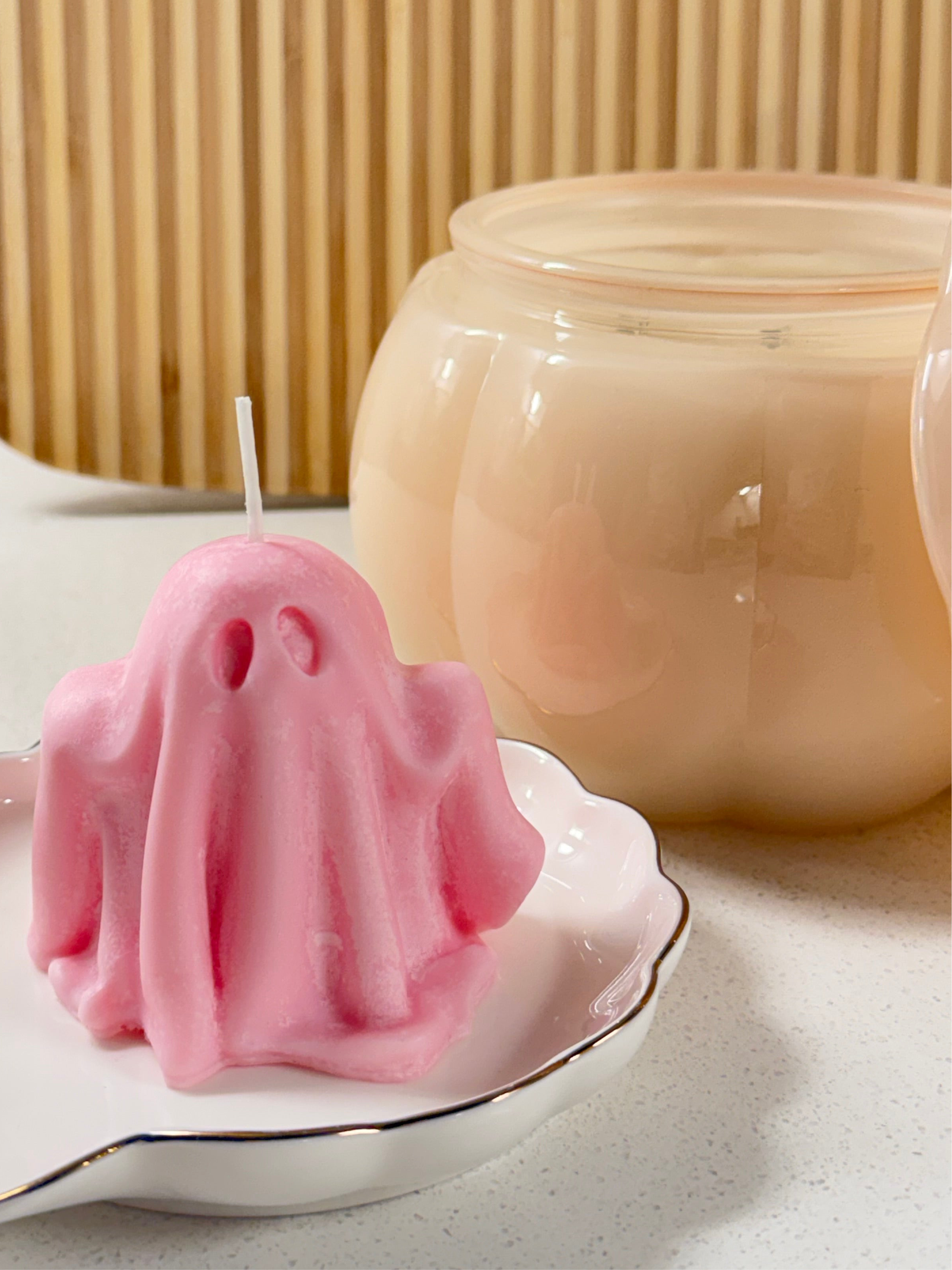 Pink Ghost Candle